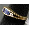 Image 3 : 14 KT GOLD SAPPHIRE & DIAMOND RING
