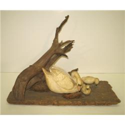 E. COOK SWAN CARVING