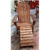 Image 1 : VINTAGE ADIRONDACK CHAIR AND STOOL
