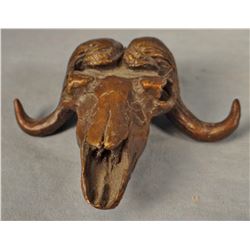 Rattey, Harvey and Pamela Harr bronze wildlife busts, Musk Oxen 58/100 and Mountain goat, 152/1000