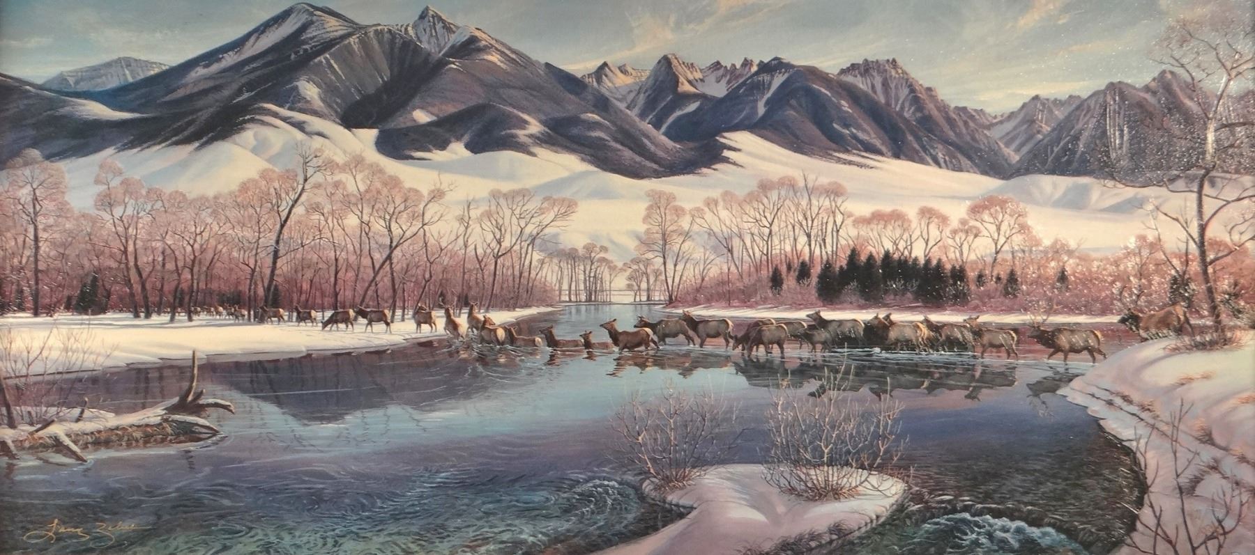 Zabel, Larry framed print, "Paradise Dressed in White" (Giclee), 471/