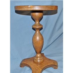 2 Oak plant stands, 18" h and 27"