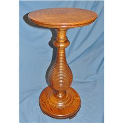 2 Oak plant stands, 24" h and 30"h