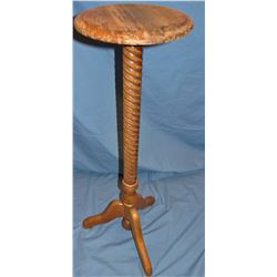 Oak plant stand, 40" h