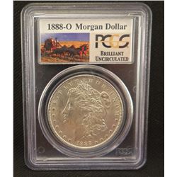 2 Morgan dollars: 1888 O, PCGS BU and 1888 PCGS MS 63