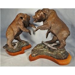 Kuenzal, W. M. bronze, two Grizzlies, 4/12, 11" h x 9" w