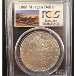 2 Morgan dollars: 1888, PCGS BU and 1888 O, ANACS MS 63