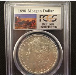 2 Morgan dollars: 1898, PCGS BU and 1902 O, PCGS BU