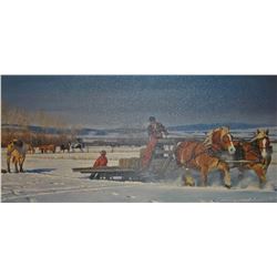 Glacier, Nancy, "Winter Chores", 103/195, 18" h x 34" w