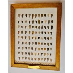 Tray of arrowheads, 99 pcs., Bozeman, MT area