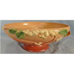 Roseville Snowberry dusty rose console bowl, 10", 1 FB-10