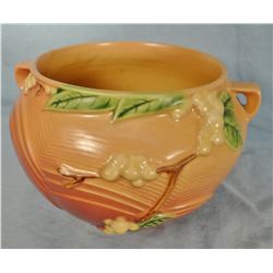 2 pcs: Roseville Snowberry dusty rose Bowl, 6"; Snowberry dusty rose flower pot and saucer, 5", 1PS-