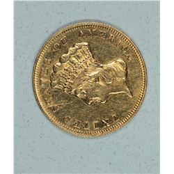 1878 $3 Gold Indian Princess  AU. Rare coin.