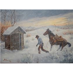 Dahlen, Oris, "No Time To Waste", oil on canvas, 12" h x 16" w
