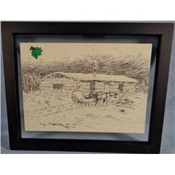Cheek, C. R. Christmas card, 2008, 69/175, framed