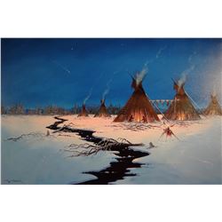 Cheek, C. R., oil on canvas, Shooting Stars Camp, 24" x 36"