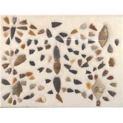 Tray of arrowheads/points, 104 pcs., all Montana