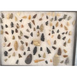 Tray of arrowheads/points, 100 pcs., all Montana