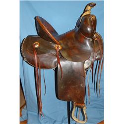 Western Saddle, Denver, 14", professionally restored, good markings