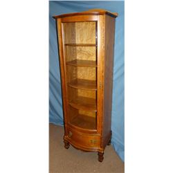 Fancy oak curio cabinet 21" w x