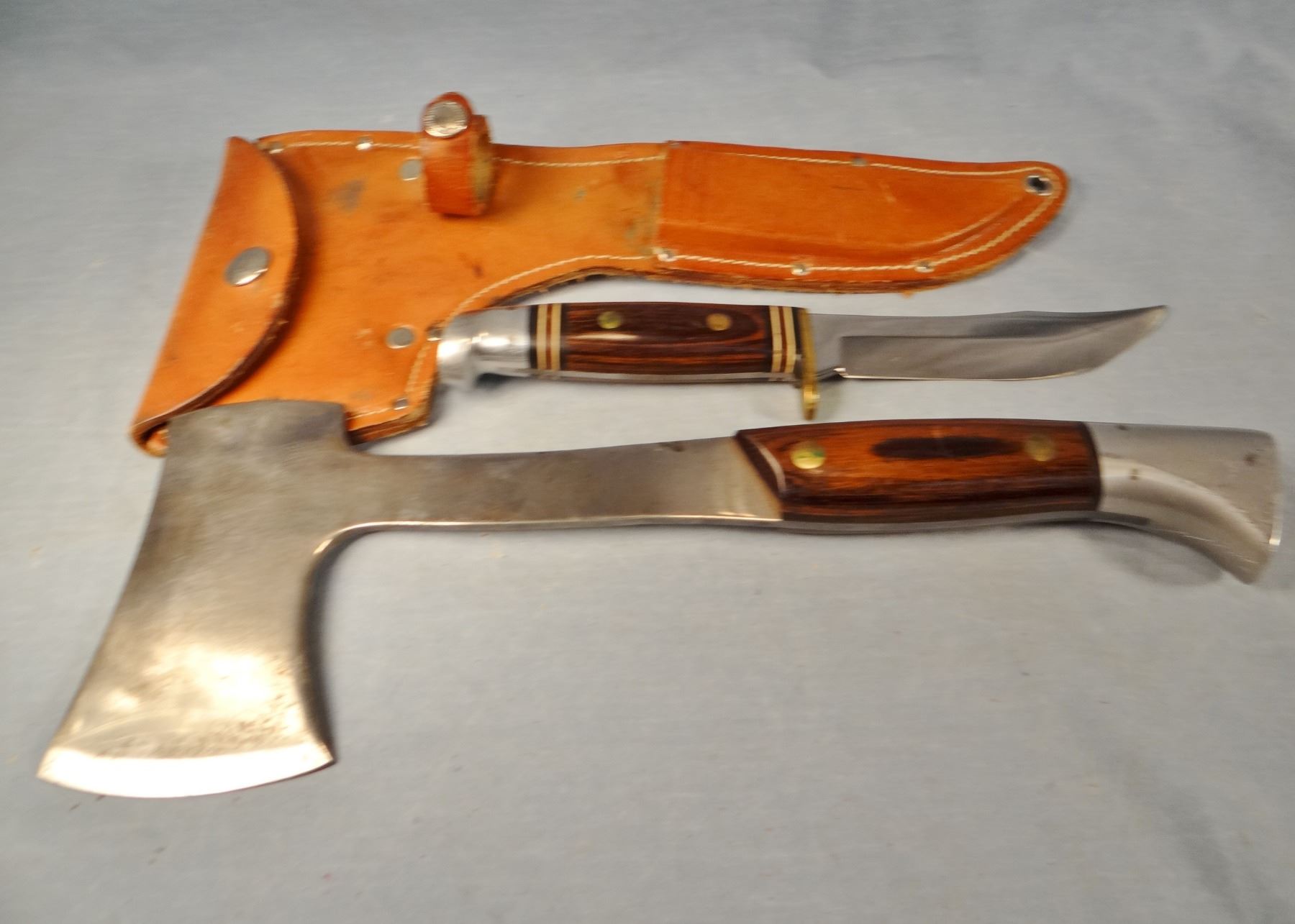 Western hatchet/knife set w/sheath