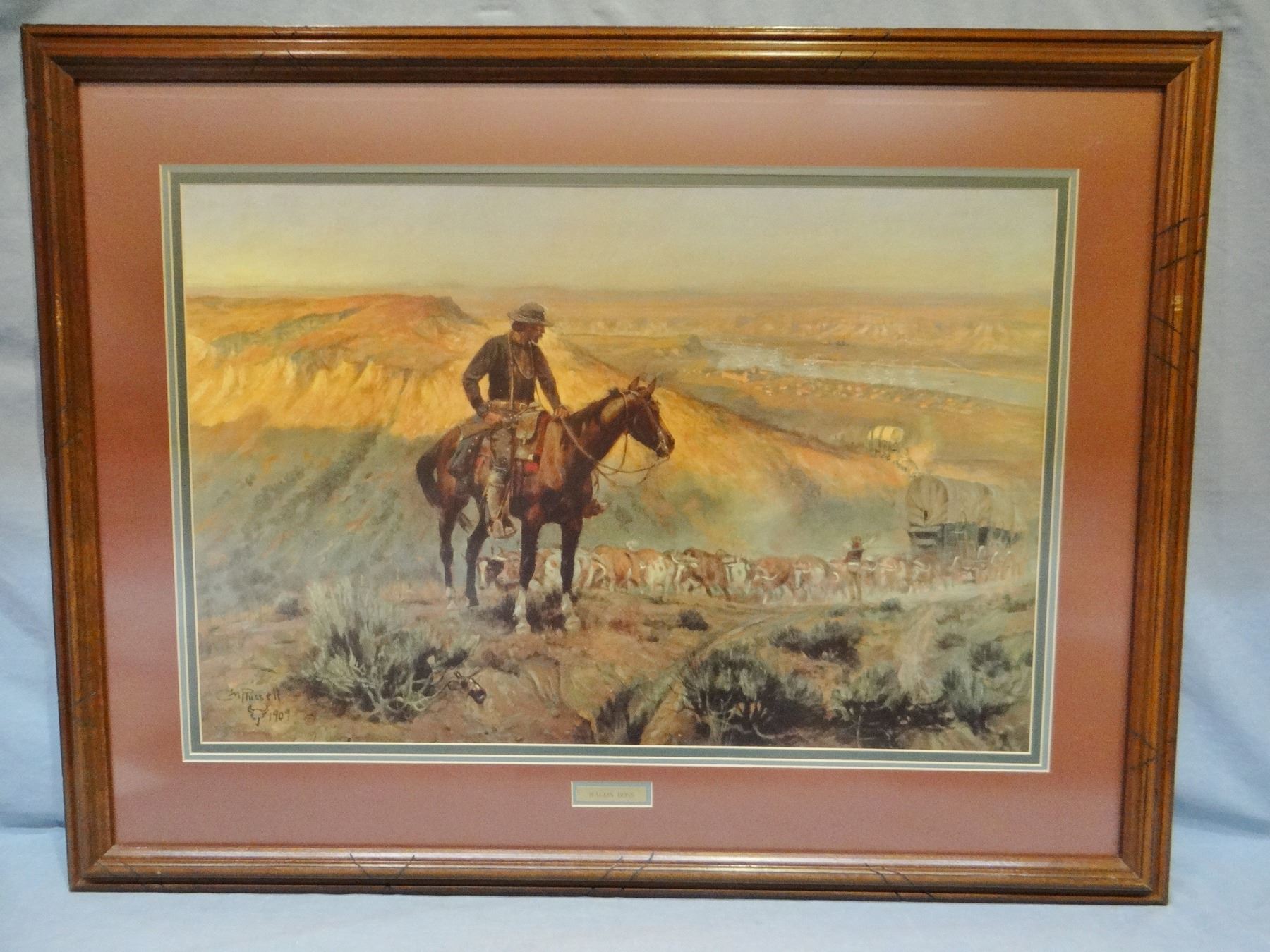 Russell, C.M., Wagon Boss, framed print, 20" x 30"