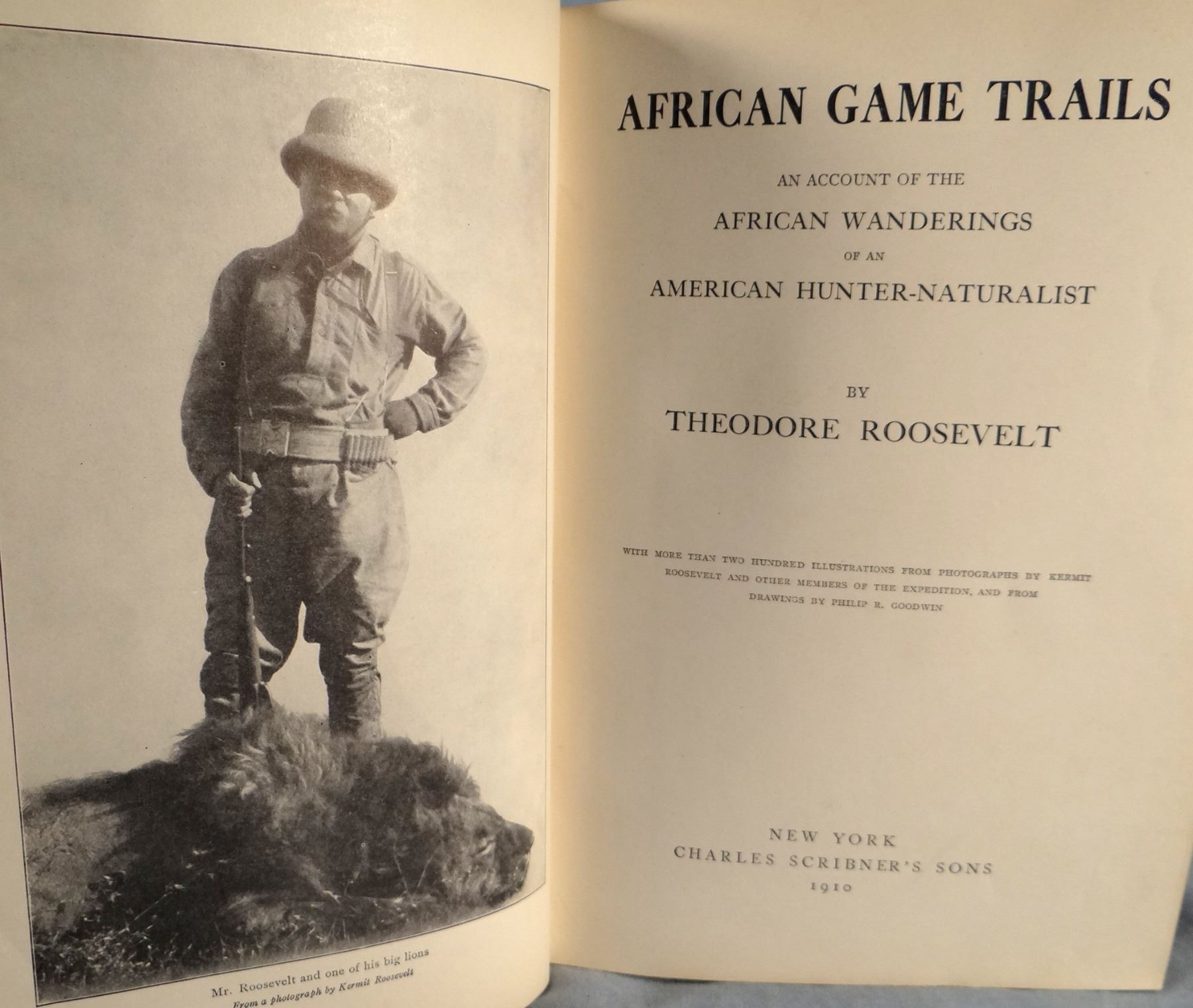 Roosevelt, Theodore, African Game Trails, 1910, good, 583 pages, Scribner's Sons