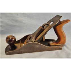 Winchester wood plane, 11"  and Lewistown, MT souvenir cup, pewter, 3 1/2" h