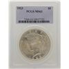 Image 1 : 1923 $1 Peace Silver Dollar Coin PCGS MS63