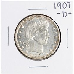 1907-D Barber Half Dollar Coin