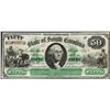 Image 1 : 1872 $50 State of South Carolina Obsolete Note