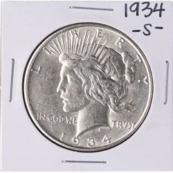 1934-S $1 Peace Silver Dollar Coin