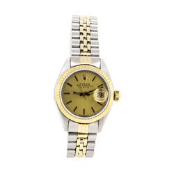 14KT Yellow Gold and Stainless Steel Ladies Rolex Oyster Perpetual Wristwatch