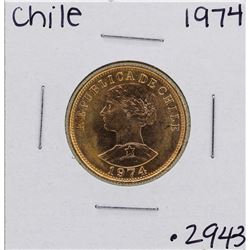 1974 Chile 50 Pesos Condores Reublica De Chile Gold Coin