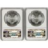 Image 2 : Lot of (2) 2015 $1 American Silver Eagle Coins NGC MS69 First Releases