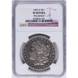 1893-S $1 Morgan Silver Dollar Coin NGC XF Details