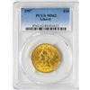 Image 1 : 1907 $10 Liberty Head Eagle Gold Coin PCGS MS62