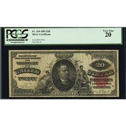 1891 $1 Silver Certificate Note Fr.319 PCGS Very Fine 20