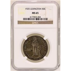 1925 Lexington-Concord Sesquicentennial Half Dollar Commemorative Coin NGC MS65