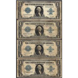 Lot of (4) 1923 $1 Silver Certificate Notes