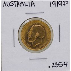 1919-P Australia Perth Mint King George V Sovereign Gold Coin