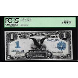 1899 $1 Black Eagle Silver Certificate Note Fr.226a PCGS Gem New 65PPQ