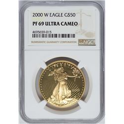 2000-W $50 American Gold Eagle Coin NGC PF69 Ultra Cameo