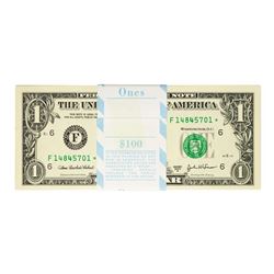 Pack of (100) Consecutive 2003A $1 Federal Reserve STAR Notes Atlanta