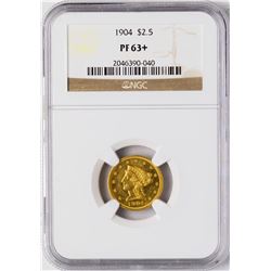 1904 $2 1/2 Proof Liberty Head Quarter Eagle Gold Coin NGC PF63+