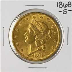 1868-S $20 Liberty Head Double Eagle Gold Coin