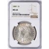 Image 1 : 1889 $1 Morgan Silver Dollar Coin NGC MS64