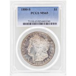 1880-S $1 Morgan Silver Dollar Coin PCGS MS65