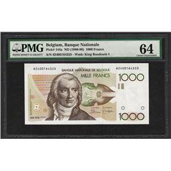 1980-96 Banque Nationale Belgium 1000 Francs Note Pick# 144a PMG Choice Unc. 64