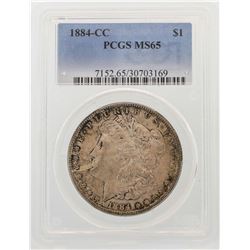 1884-CC $1 Morgan Silver Dollar Coin PCGS MS65